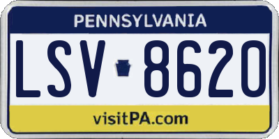 PA license plate LSV8620