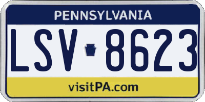 PA license plate LSV8623