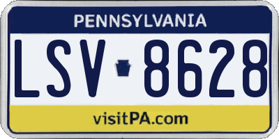 PA license plate LSV8628