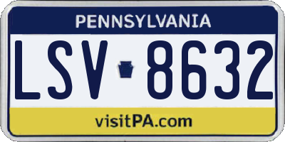 PA license plate LSV8632