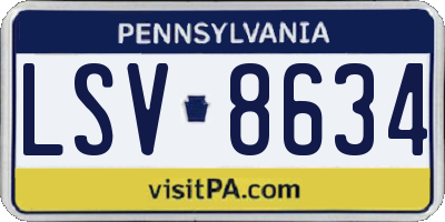 PA license plate LSV8634