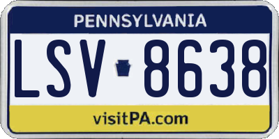 PA license plate LSV8638