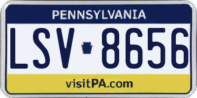 PA license plate LSV8656