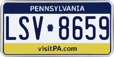 PA license plate LSV8659
