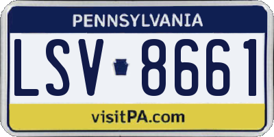 PA license plate LSV8661
