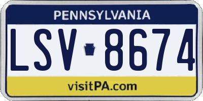PA license plate LSV8674