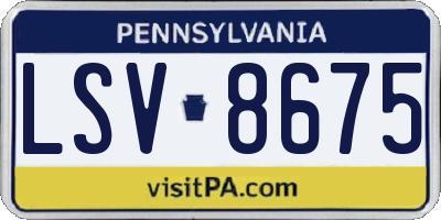 PA license plate LSV8675