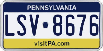 PA license plate LSV8676