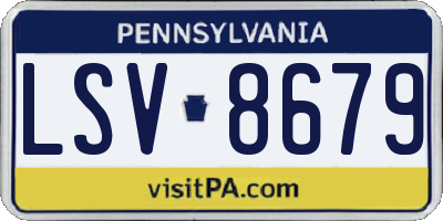 PA license plate LSV8679