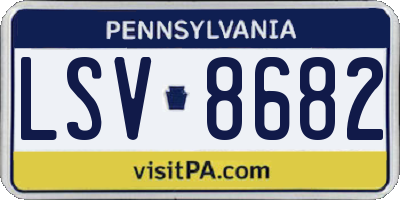 PA license plate LSV8682