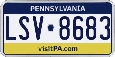 PA license plate LSV8683