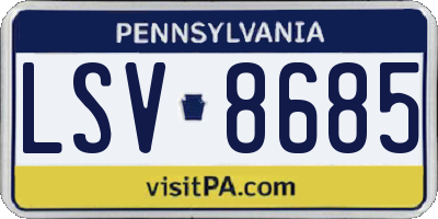 PA license plate LSV8685