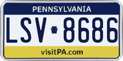 PA license plate LSV8686