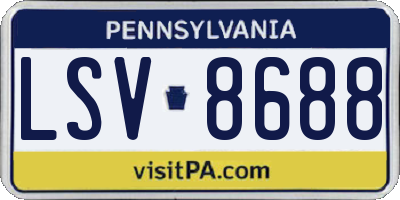 PA license plate LSV8688