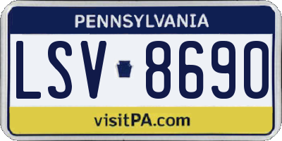 PA license plate LSV8690
