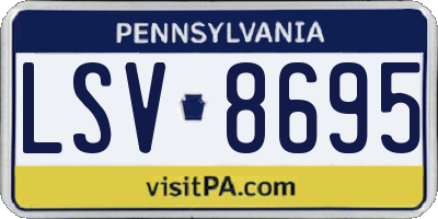 PA license plate LSV8695