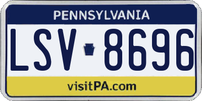 PA license plate LSV8696