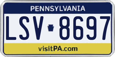 PA license plate LSV8697