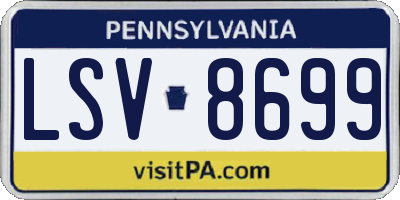 PA license plate LSV8699