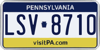 PA license plate LSV8710