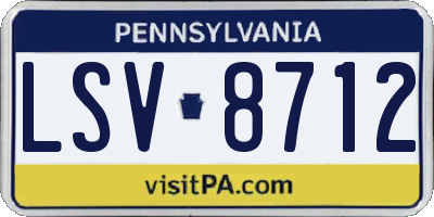 PA license plate LSV8712