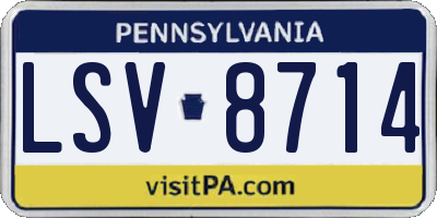 PA license plate LSV8714