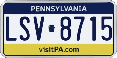 PA license plate LSV8715