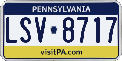 PA license plate LSV8717
