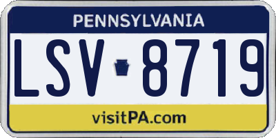 PA license plate LSV8719