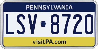 PA license plate LSV8720