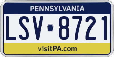 PA license plate LSV8721