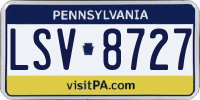 PA license plate LSV8727