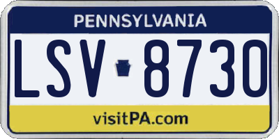 PA license plate LSV8730