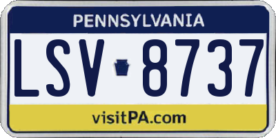 PA license plate LSV8737