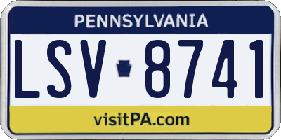 PA license plate LSV8741