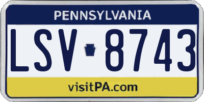 PA license plate LSV8743