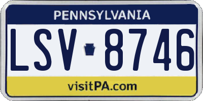 PA license plate LSV8746