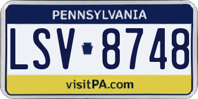 PA license plate LSV8748