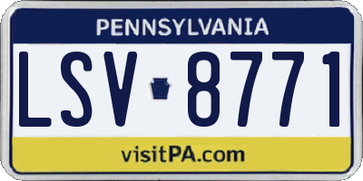 PA license plate LSV8771