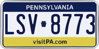 PA license plate LSV8773