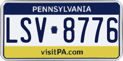 PA license plate LSV8776