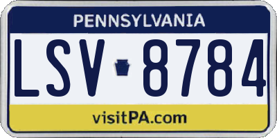 PA license plate LSV8784