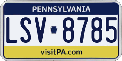 PA license plate LSV8785