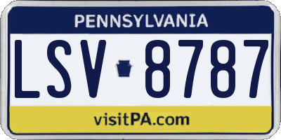 PA license plate LSV8787