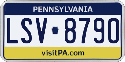 PA license plate LSV8790