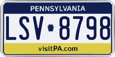 PA license plate LSV8798