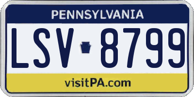 PA license plate LSV8799