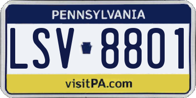 PA license plate LSV8801