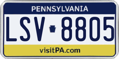 PA license plate LSV8805