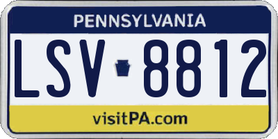 PA license plate LSV8812